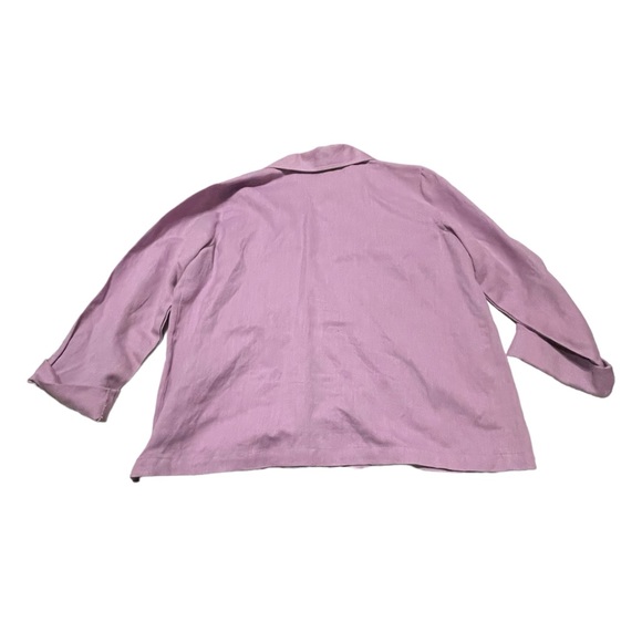 Women’s Purple Button-Up Blouse - Picture 3 of 7